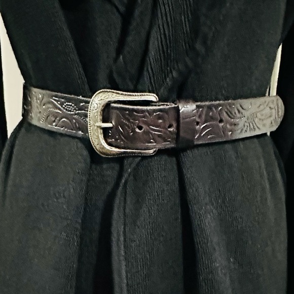 100% leather brown belt main image 4